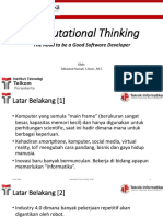 Introduction To Computational Thinking