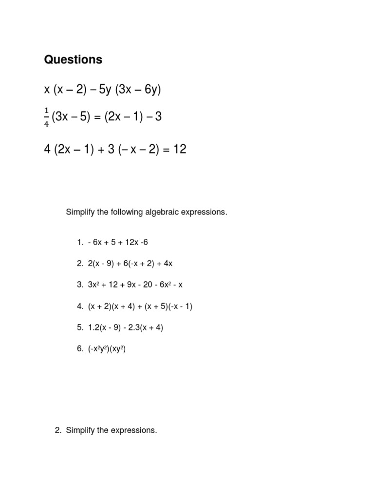 Questions G9 10 Slope Equations