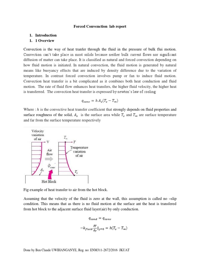 Analysis of Forced Convection Heat Transfer through a Single Tube | PDF ...