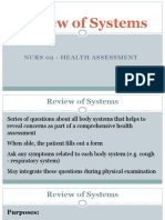 Review of Systems: Nurs 02 - Health Assessment