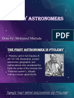 Early Astronomers: Done By: Mohamed Murtada