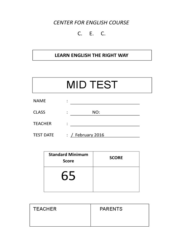 Test Cover | PDF