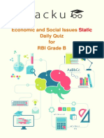 Quiz On Economic and Social Issues (Static) For RBI 18-04-2018 PDF