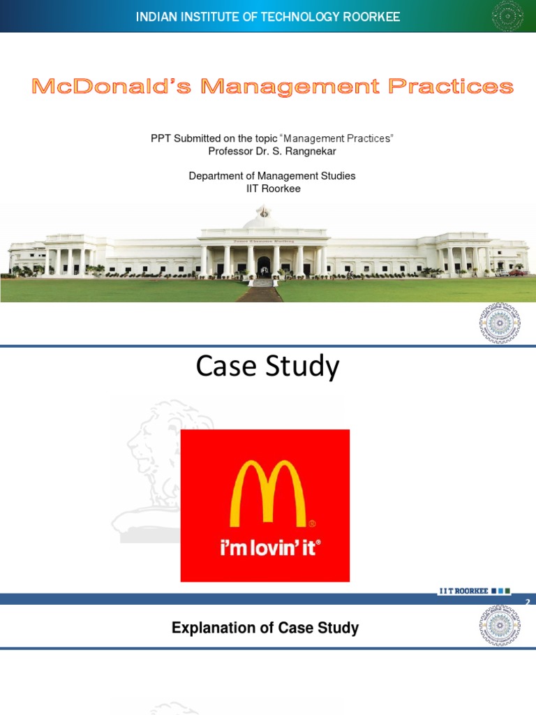 McDonald's Management Practices: A Case Study Analysis of McDonald's ...
