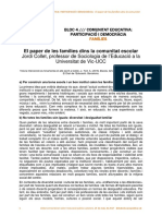 El paper de les famílies dins de la comunitat escolar