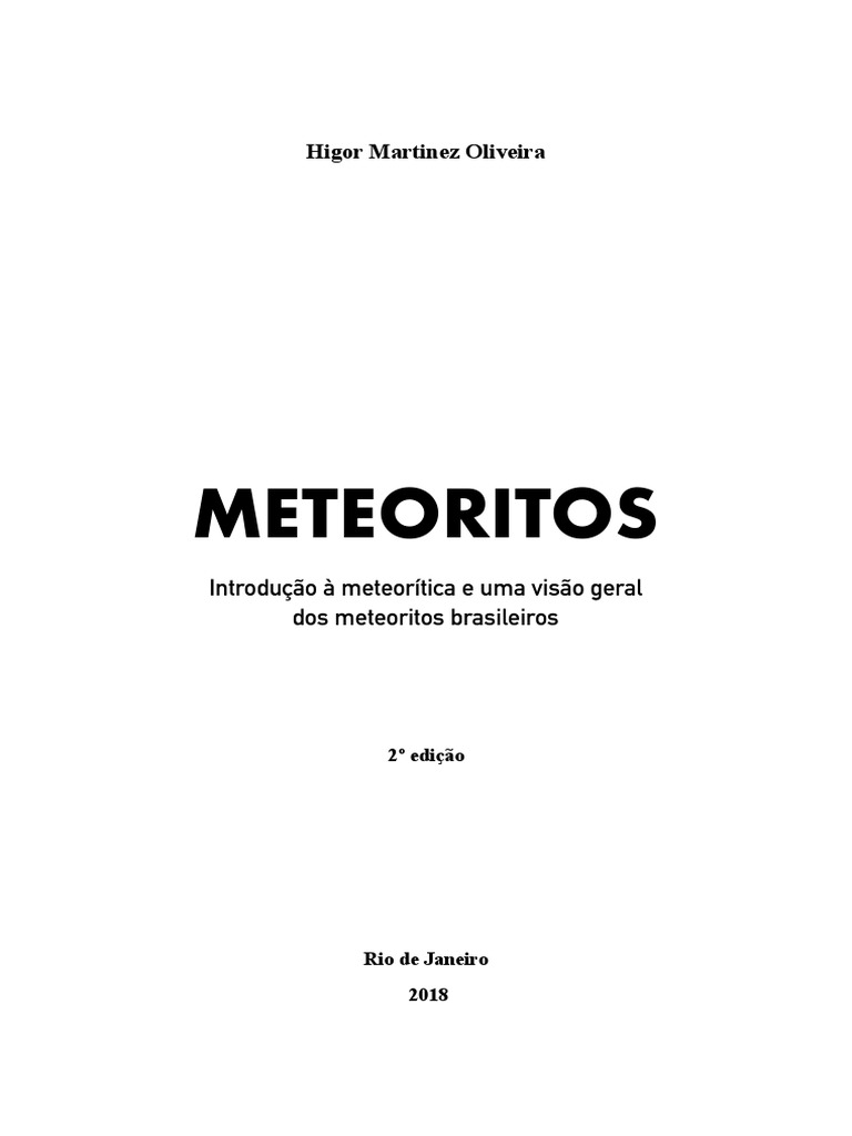Meteoritos Brasileiros: Guia Completo | PDF | Lua | Marte, image size:768x1024