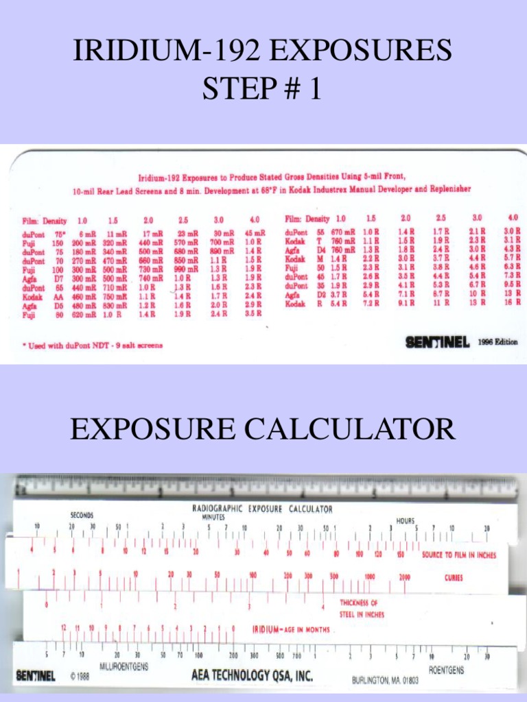 Exposure Calculator PDF
