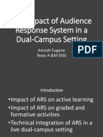 The Impact of Audience Response System in A Dual-Campus Setting