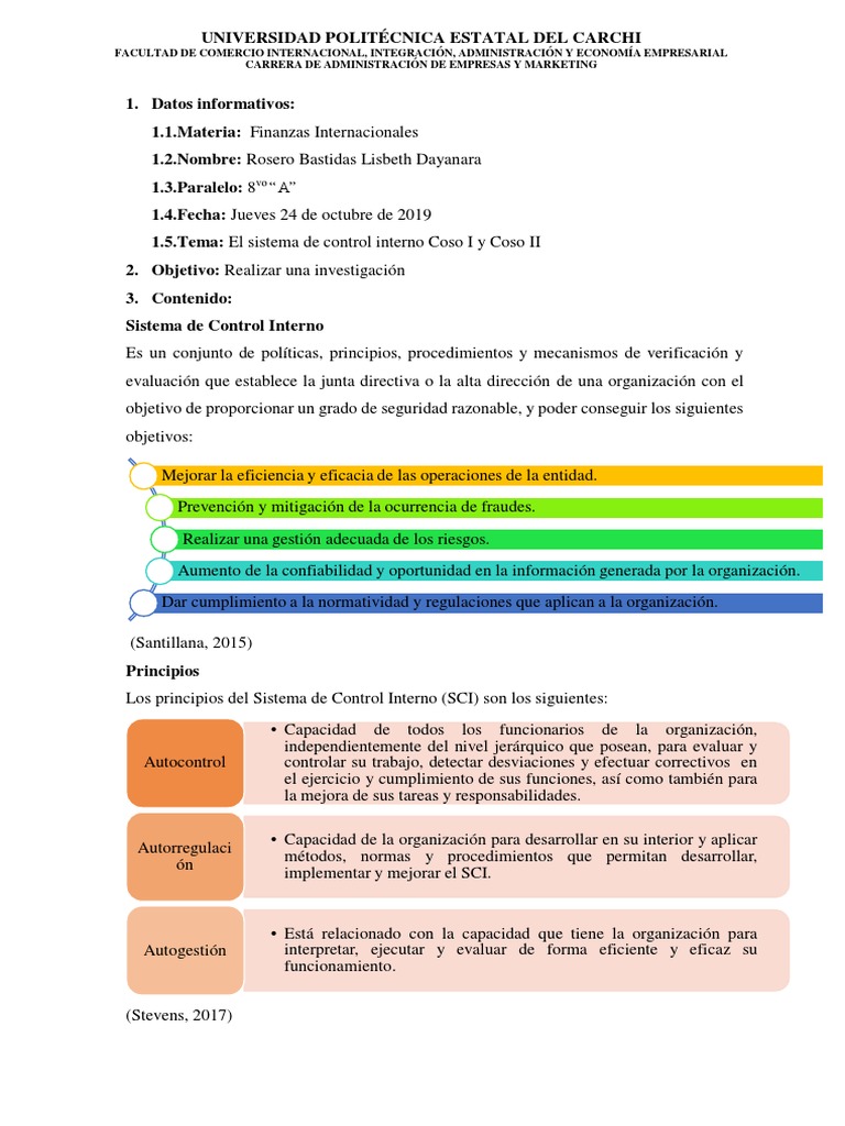 Evaluación del Sistema COSO I y II en Mattel | PDF | Sistema de control ...