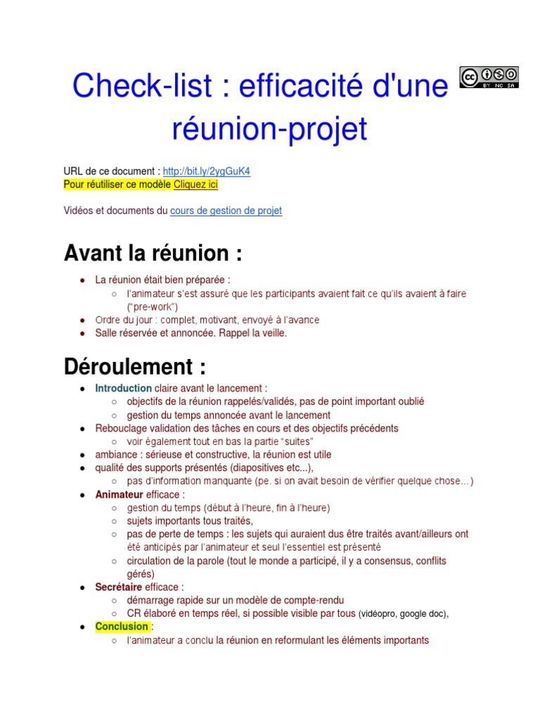 Check-List D'efficacité | PDF