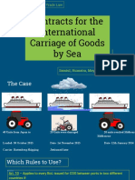Contracts For The International Carriage of Goods by Sea: Samiul, Humaira, Mayaaz, Jiaxin, Jayasree