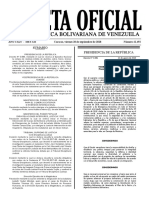 Presidencia de La República Sumario: Año CXLV - Mes Xii Número 41.492 Caracas, Viernes 28 de Septiembre de 2018