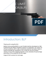 Ballistic Limit Predictor (BLP) User Manuel