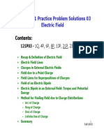 Physics 121 Practice Problem Solutions 03 Electric Field: Contents