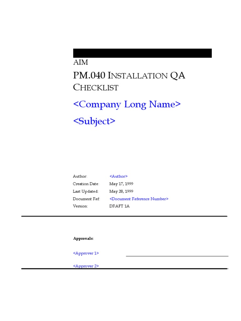 Oracle Installation QA Checklist | PDF | Oracle Database | Databases