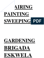 Repairing Painting Sweeping