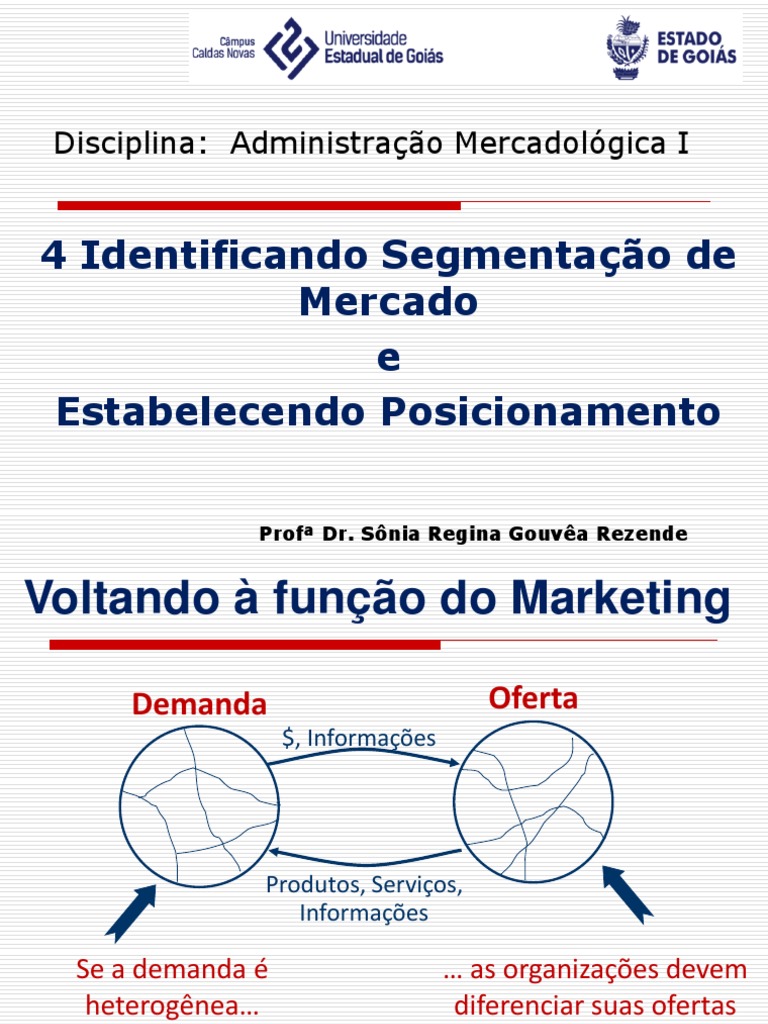 Segmentação e Posicionamento de Mercado | PDF | Segmentação de mercado ...