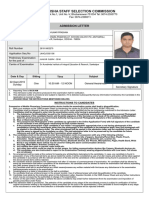 Odisha Staff Selection Commission: Admission Letter