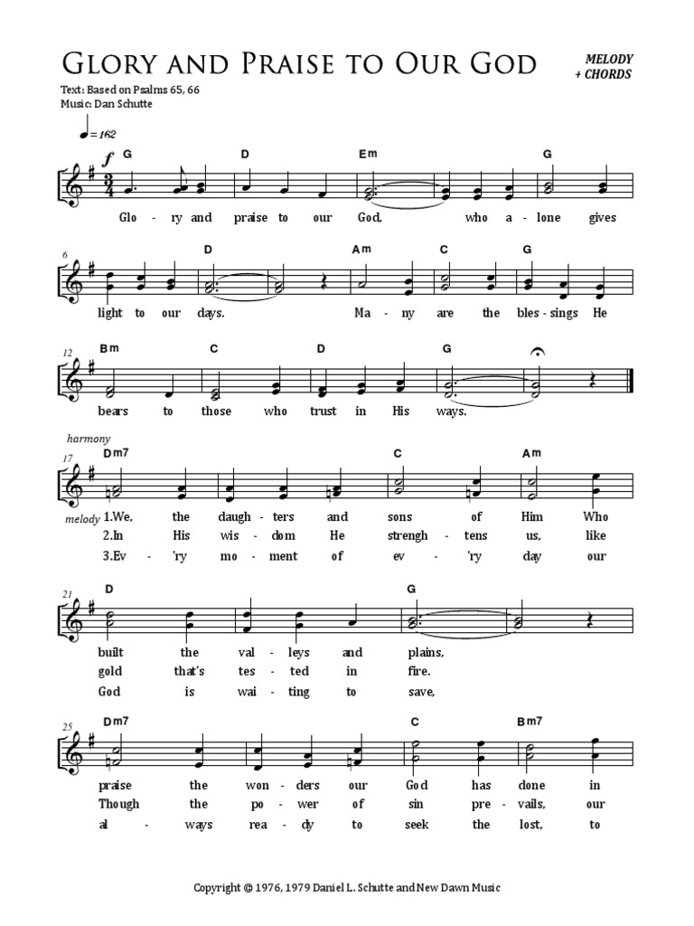 Glory and Praise To Our God PDF Christian Worship And Liturgy