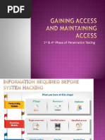 Gaining and Maintaining Access