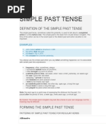 Definition of The Simple Past Tense