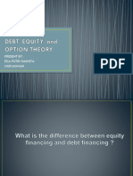Debt, Equity, and Option Theory