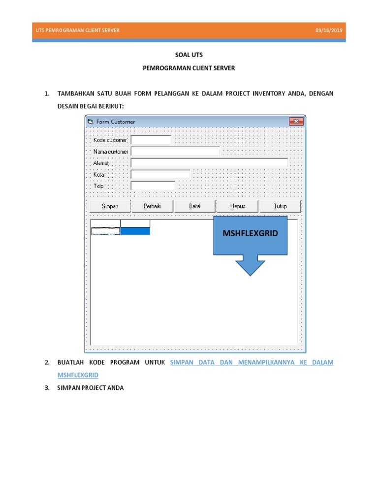 UTS Pemrograman Client Server 2019 | PDF | Bisnis | Komputer