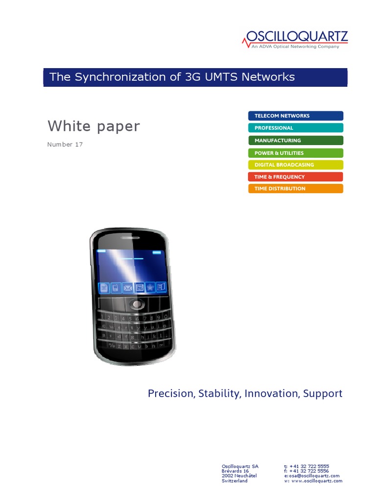 Synchronizing 3G UMTS Networks Explained | PDF | General Packet Radio ...