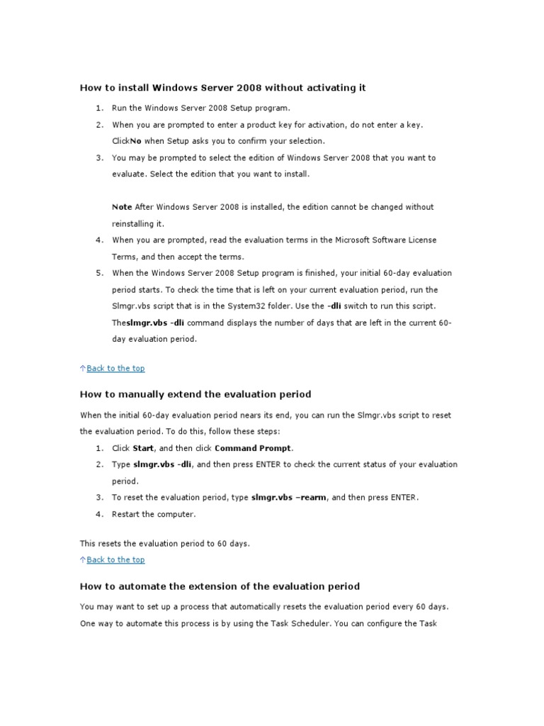 Win Server 2008 Evl Extension PDF Windows Server 2008 Command
