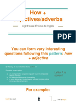ESL Lesson - How + Adjectives/adverbs