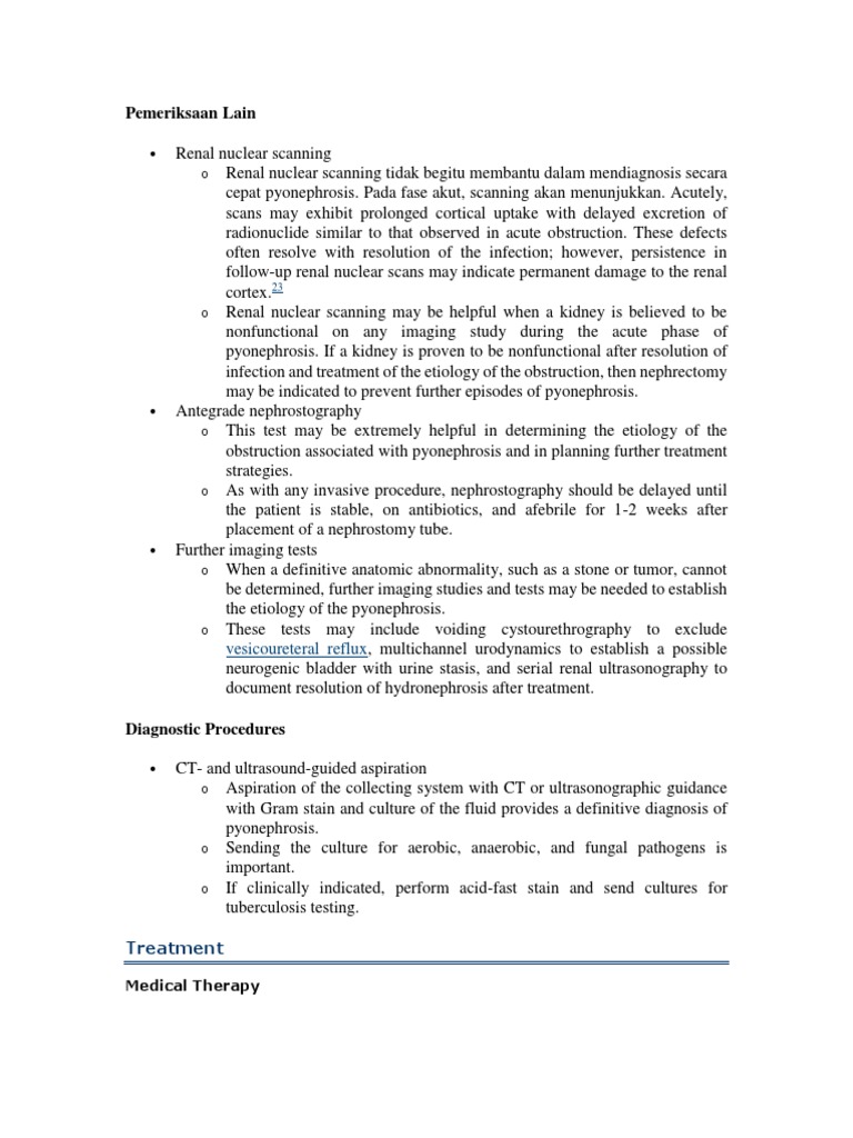 Pyonephrosis Diagnosis & Treatment | PDF | Sepsis | Urology
