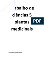 Trabalho de Ciências 5 Plantas Medicinais