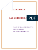 Lab Assesment-5: Cycle Sheet-3