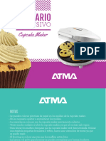 Manual Recetario Cupcake Maker Atma Cm8910e