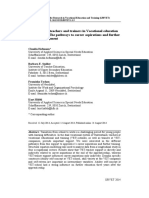 Support From Teachers and Trainers in Vocational Education and Training: The Pathways To Career Aspirations and Further Career Development