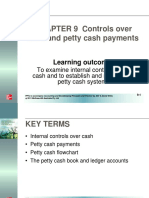 CHAPTER 9 Controls Over Cash and Petty Cash Payments: Learning Outcome