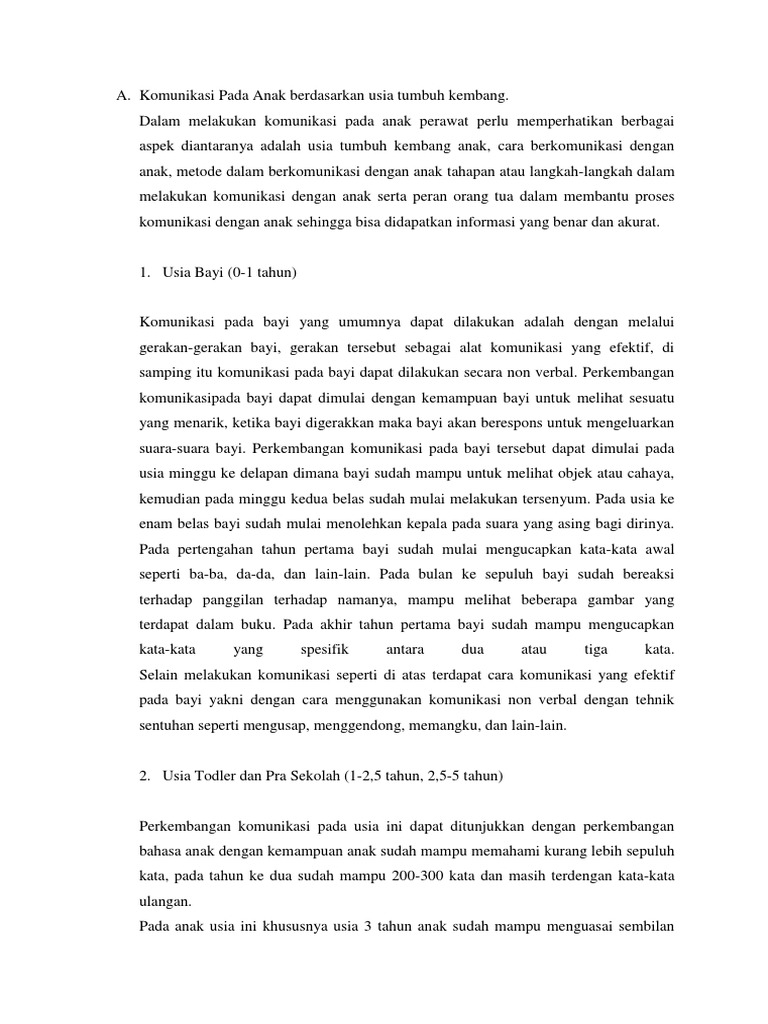 Komunikasi Pada Anak Pdf