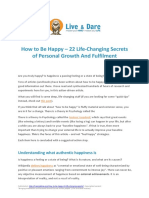 How To Be Happy - 22 Life-Changing Secrets of Personal Growth and Fulfilment