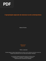 A apropriação especular da natureza na arte contemporânea