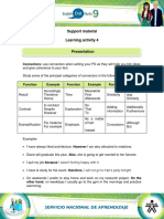 Support Material Learning Activity 4: Presentation