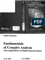 Saff Fundamentals of Complex Analysis With Applications To Engineering and Sciencepdf PDF