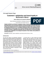 Customers Satisfaction and Brand Loyalty at McDona PDF