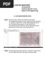 Gis and Rs Report: ID:B141592 Roll No:30 (AB-1:112) Dept:Civil Engineering