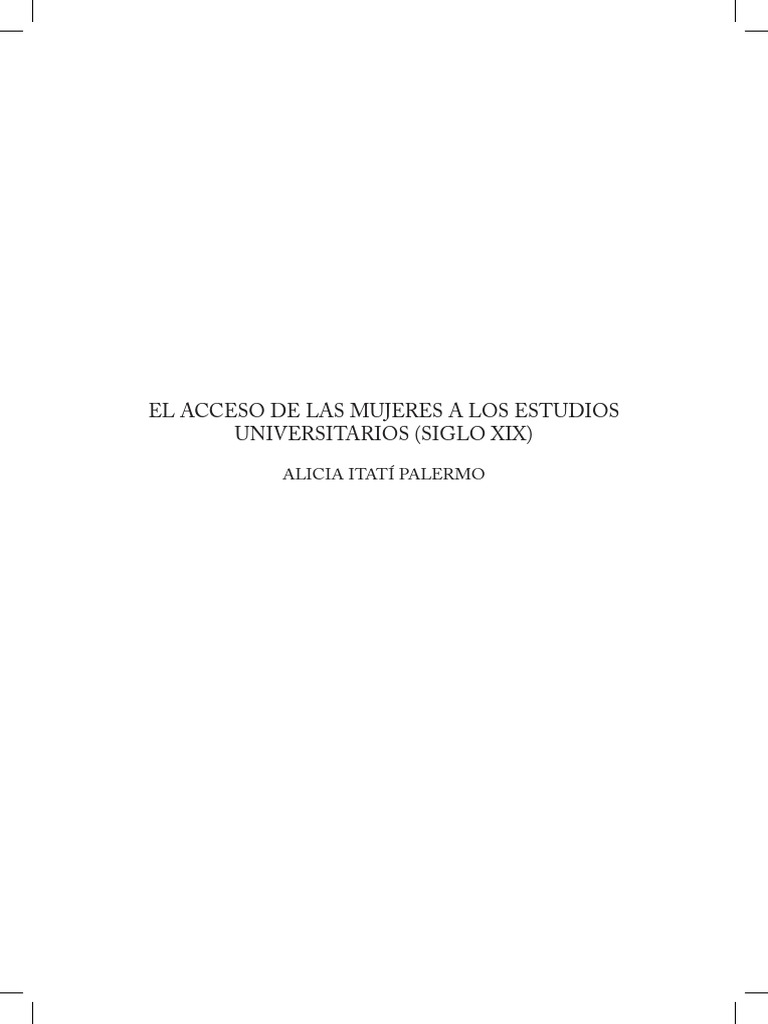 Acceso femenino a la universidad en el XIX | PDF | Mujer | Feminismo