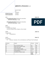 English Sem - 1 Syllabus