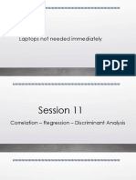 2018-19 - Session 11 - Regression and DA