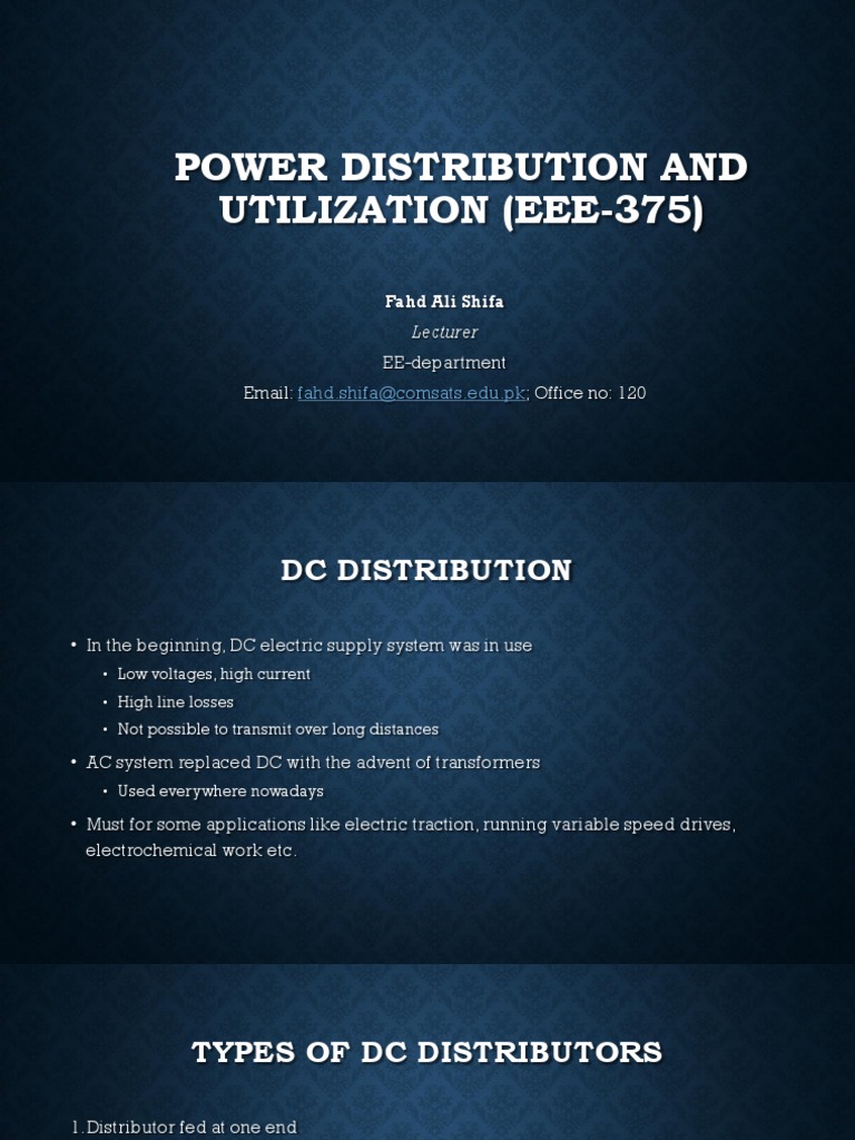 2 Dc Distribution Electric Power Distribution Direct Current