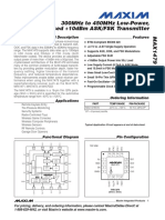 300Mhz To 450Mhz Low-Power, Crystal-Based +10Dbm Ask/Fsk Transmitter