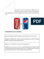 Strategy Assignment: Coca Cola Resources & Capabilities