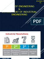 History of Engineering & Development of Industrial Engineering